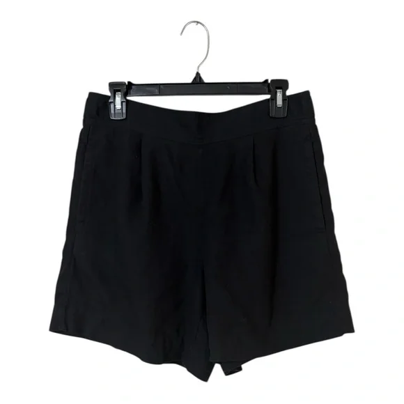 Free Assembly Black Linen Blend Women’s Shorts Sleek Everyday Staple Size Medium - Picture 1 of 14